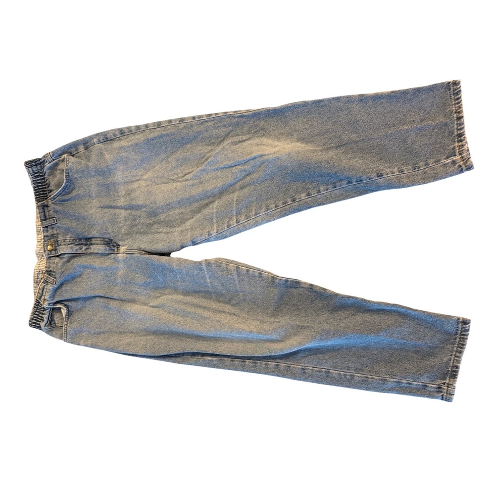 Lee Vintage High Waisted Mom Jeans Womens 18 Med Light Wash Tapered Leg USA Made